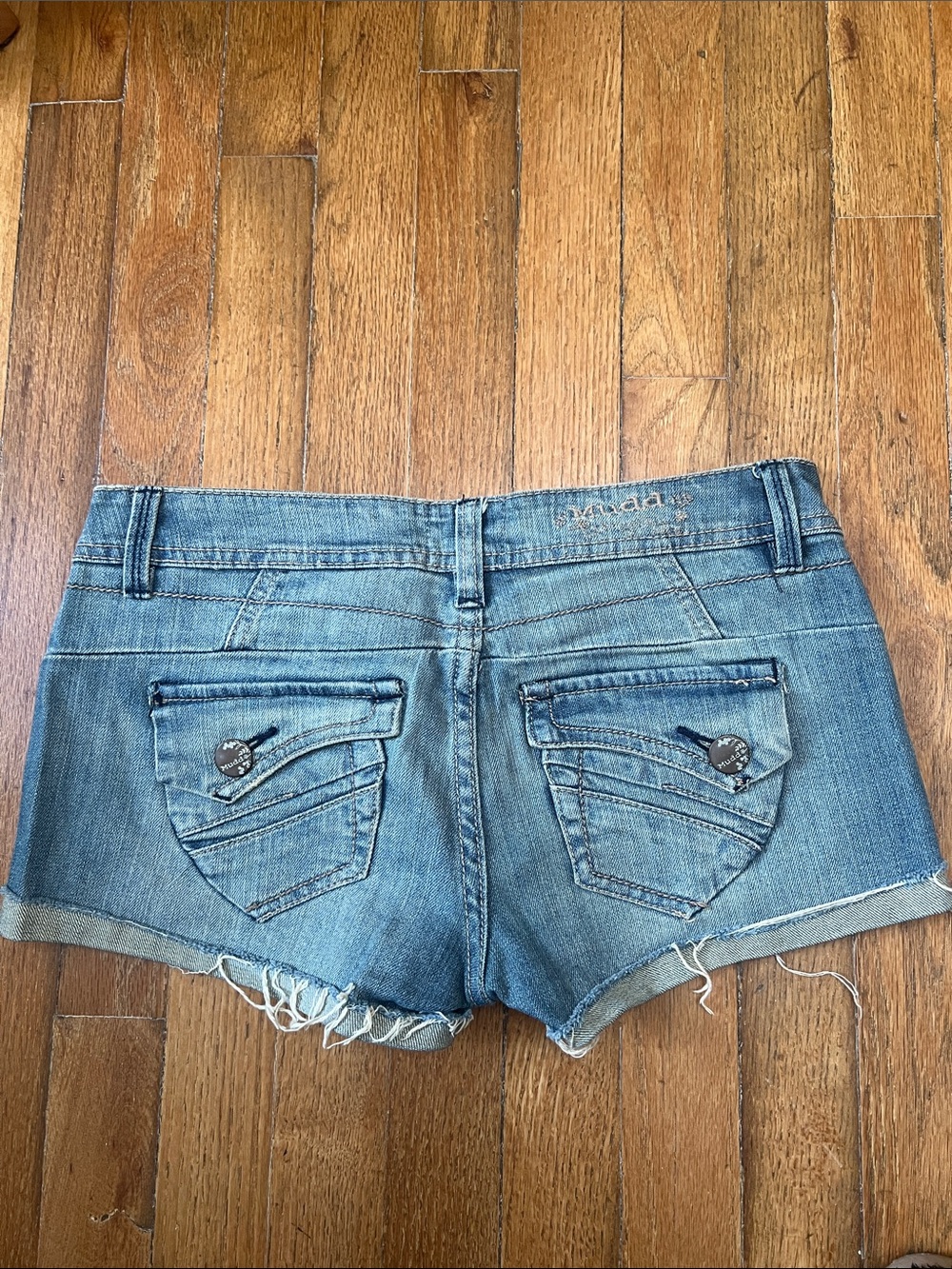 Mudd Blue Distressed Denim Cutoff Shorts - Picture 2 of 2